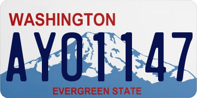 WA license plate AYO1147