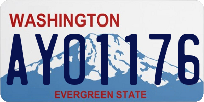 WA license plate AYO1176