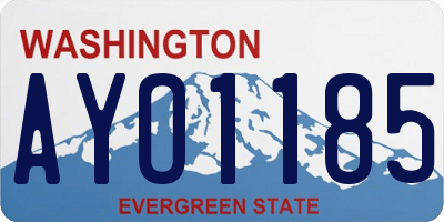 WA license plate AYO1185