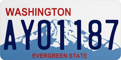 WA license plate AYO1187