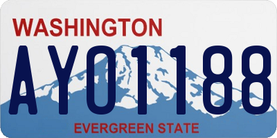 WA license plate AYO1188