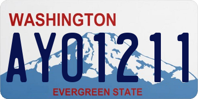 WA license plate AYO1211