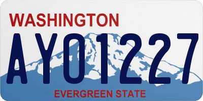 WA license plate AYO1227