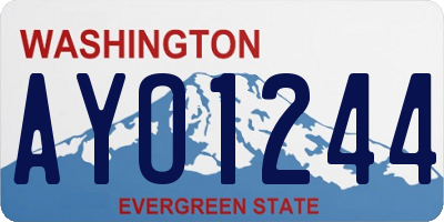 WA license plate AYO1244