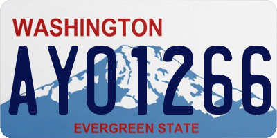 WA license plate AYO1266