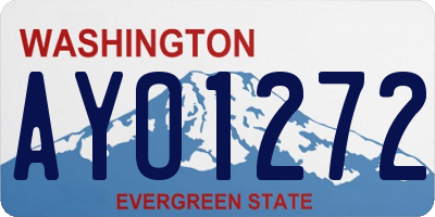 WA license plate AYO1272