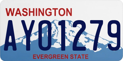 WA license plate AYO1279