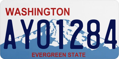 WA license plate AYO1284