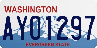 WA license plate AYO1297