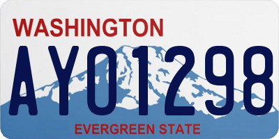 WA license plate AYO1298