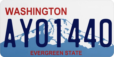 WA license plate AYO1440