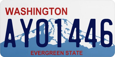 WA license plate AYO1446