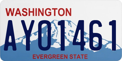 WA license plate AYO1461