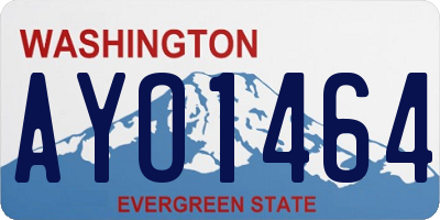 WA license plate AYO1464
