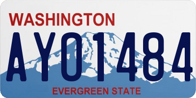 WA license plate AYO1484