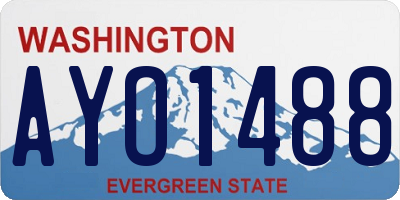 WA license plate AYO1488
