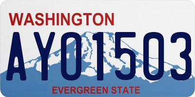 WA license plate AYO1503