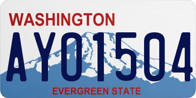 WA license plate AYO1504