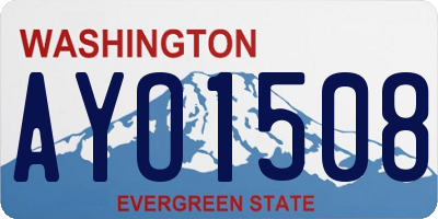 WA license plate AYO1508