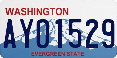 WA license plate AYO1529