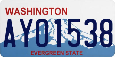 WA license plate AYO1538