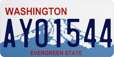 WA license plate AYO1544