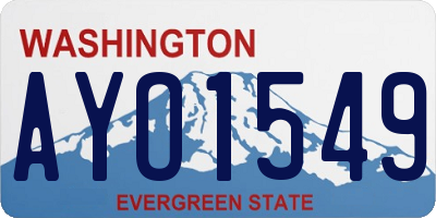 WA license plate AYO1549