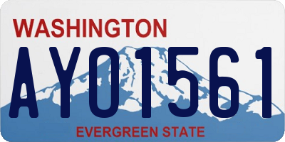 WA license plate AYO1561