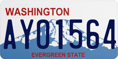 WA license plate AYO1564