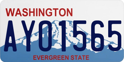 WA license plate AYO1565