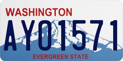 WA license plate AYO1571