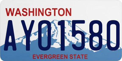 WA license plate AYO1580