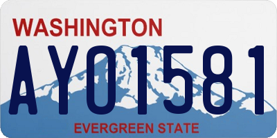 WA license plate AYO1581