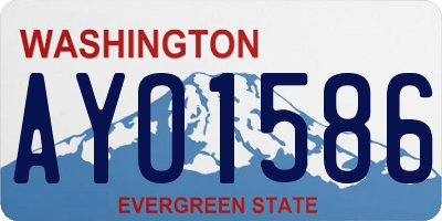 WA license plate AYO1586