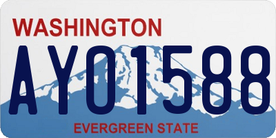 WA license plate AYO1588
