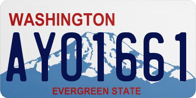 WA license plate AYO1661