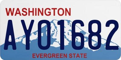 WA license plate AYO1682