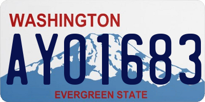 WA license plate AYO1683