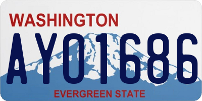 WA license plate AYO1686