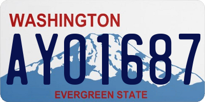WA license plate AYO1687