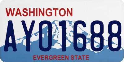 WA license plate AYO1688