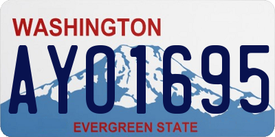 WA license plate AYO1695