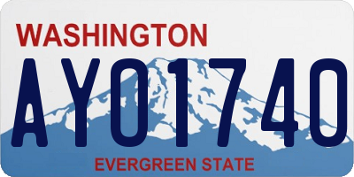 WA license plate AYO1740