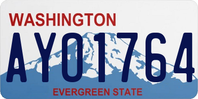 WA license plate AYO1764