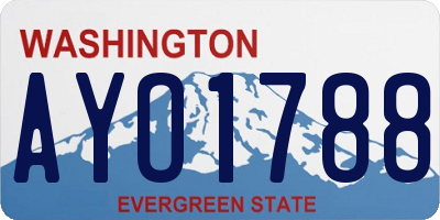WA license plate AYO1788