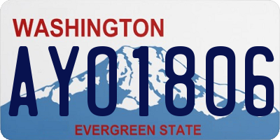 WA license plate AYO1806