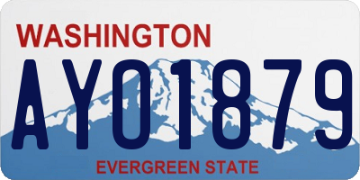 WA license plate AYO1879