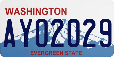 WA license plate AYO2029