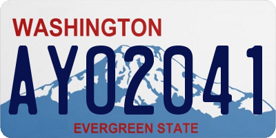 WA license plate AYO2041