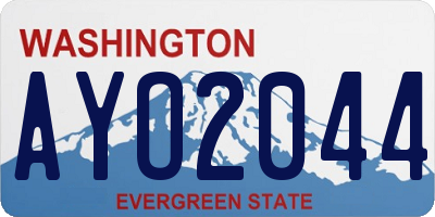 WA license plate AYO2044